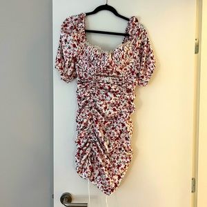 For love and lemons floral puff sleeve dress XL
